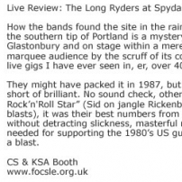 Live Review: The Long Ryders at Spydafest – June 2004 
