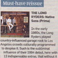 Long Ryders Sunday Times reissue of the Week, review by Stewart Lee