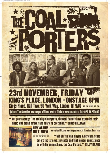 The Coal Porters play Kings Place on November 23rd