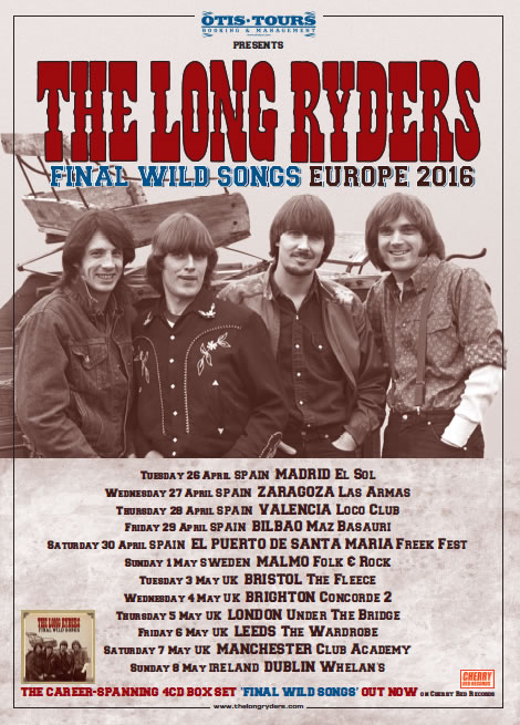 The Long Ryders European Tour Poster 2016