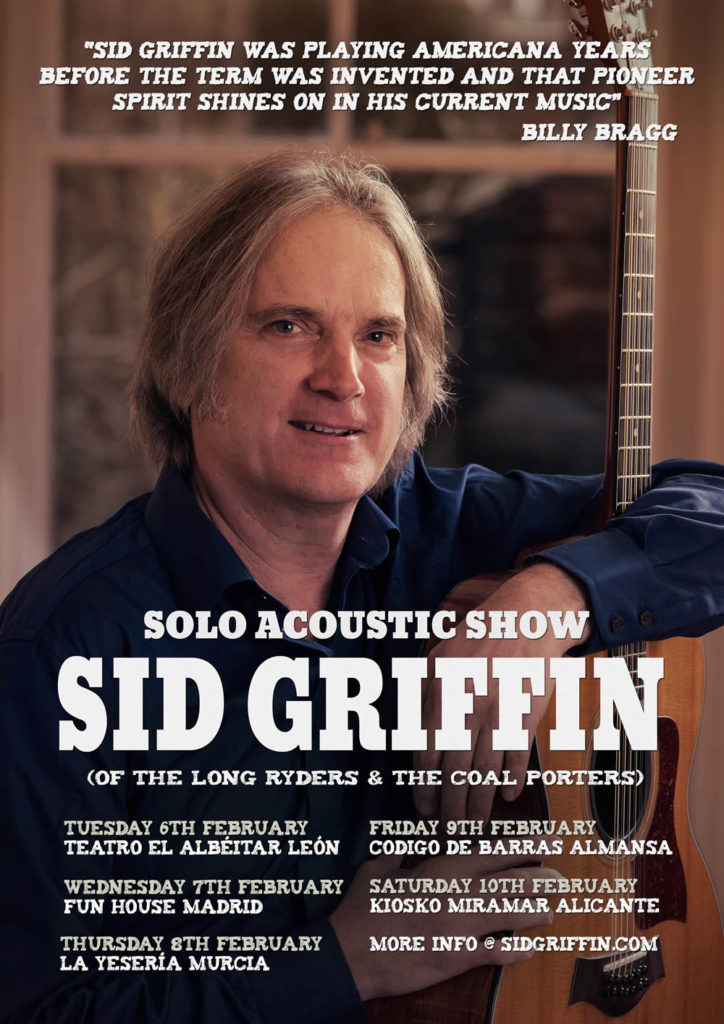 February 2018 Sid Griffin Solo shows in Spain