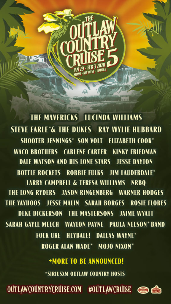 The 2020 Outlaw Country Cruise Line Up