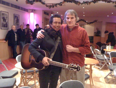 With my friend Alejandro Escovedo. From the Nuns, Rank & File, the True Believers and his incredible solo records Alejandro is an inspiration. Dec 9, 2010, Bedford, England