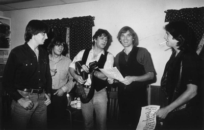 August 1984, backstage at McCabe's, Gene Clark tells Sid Griffin the set list is okay with him.