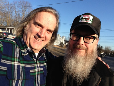 Sid with the fine songwriter Otis Gibbs in East Nashville, Feb. 13, 2014