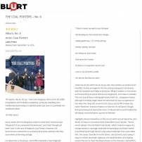 The Coal Porters - No.6 - Blurt Magazine Review