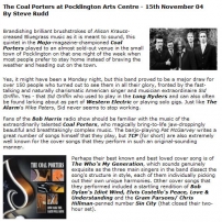 The Coal Porters at Pocklington Arts Centre , 15th November 04