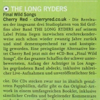 The Long Ryders - Final Wild Songs Box Set Review - Ox German Magazine
