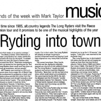 ‘Ryding Into Town – The Sounds of the Week with Mark Taylor’