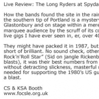 Live Review: The Long Ryders at Spydafest – June 2004