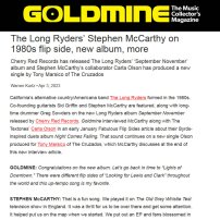 Goldmine Magazine September November feature interview