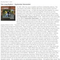 The Music Korner September November review