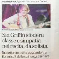 L’Arena 2018 Sid Griffin Solo Italian Review