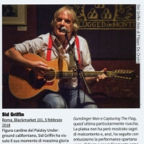 Sid Griffin 2018 Solo Review - Blow Up Magazine, Italy