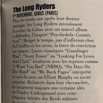 The Long Ryders Live Review -  Rock & Folk magazine - Paris 2019