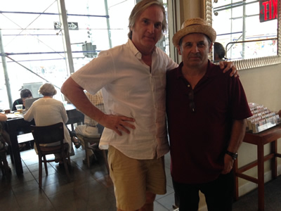 Our Hero with ace singer-songwriter Greg Trooper, author of 'Everywhere' in NYC, June 2014.