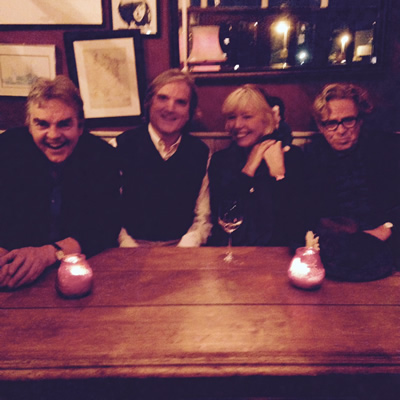 A joyous Mark Ellen, a boyish Sid G, the fab & talented Barb Jungr, and pensive emcee David Hepworth agree Bob Dylan is Da Man, The Islington pub, London, Feb 2, 2015.