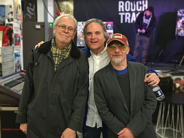 Topnotch guitarist Martin Belmont, Our Hero, and Graham Parker pose for The Daily Mail at Rough Trade East, March 3, 2016. 