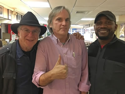 Lunch with John Sebastian of the Lovin' Spoonful and ace singer Tony Jackson in NYC, Nov 9, 2016