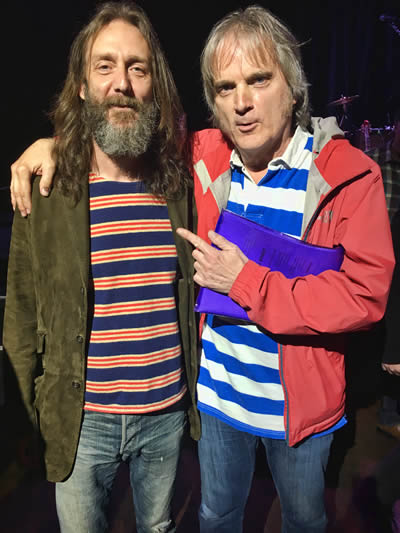 Chris Robinson of the Chris Robinson Brotherhood and the Black Crows shows up at Long Ryders soundcheck April 26, 2017. He sang 'Dynamite Woman' with us.