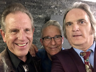 Bill Bateman and John Bazz of The Blasters backstage with Father Time’s older brother in London, April 29, 2018. A great double bill, Blasters and Coal Porters.