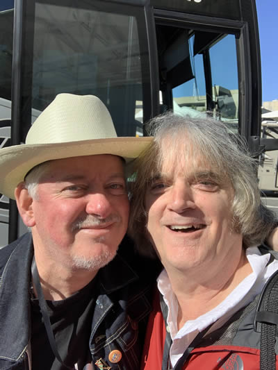 Hanging out with the multi-talented Jon Langford in Miami, Florida Monday Feb 3, 2020.