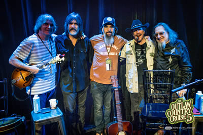 Sid Griffin, amazing musician/producer Larry Campbell, Steve Earle, author/musician Kinky Friedman, and author/publisher Larry ‘Ratso’ Sloman, January 30, 2020.