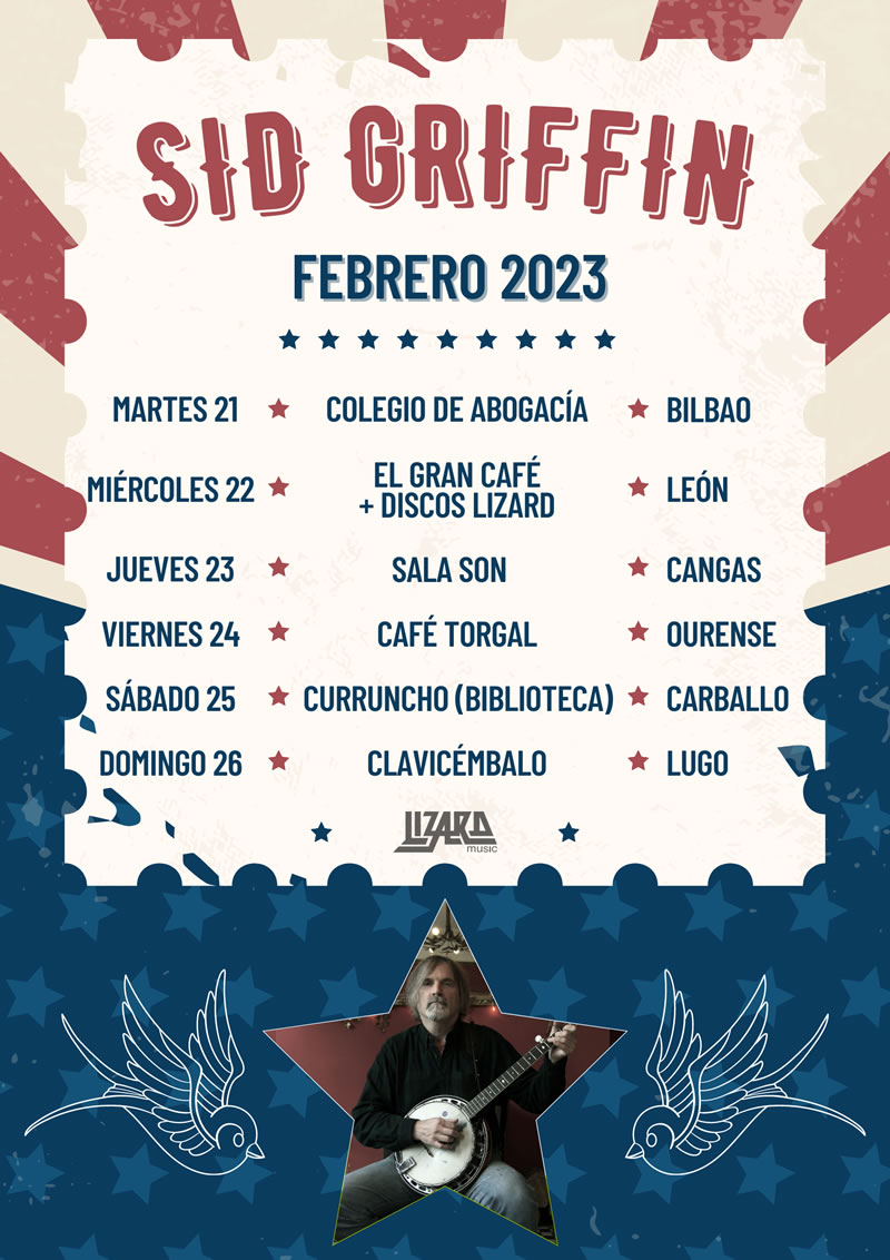 Sid Griffin Spain 2023 Tour Poster