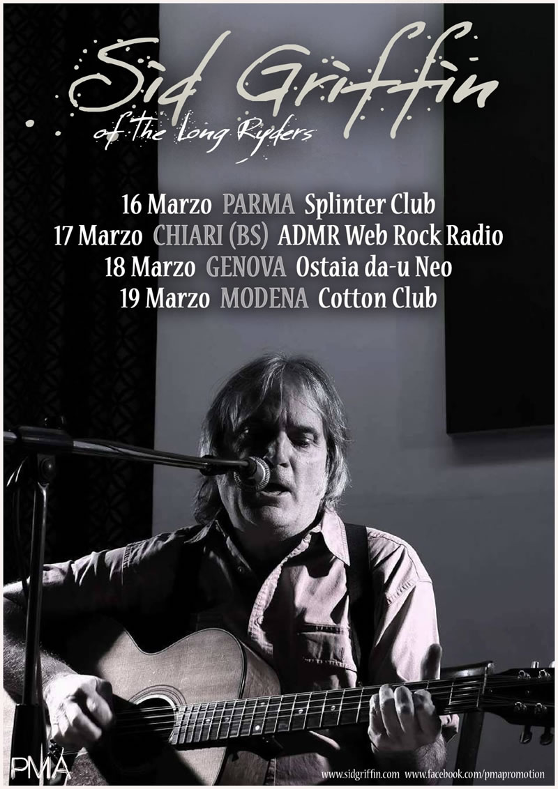 Sid Griffin Italy Tour Poster 2023